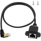 Ethernet Adapter 90 Degree Cable, Cat8 Extreme Thin Down Angled Rj45 Male To F
