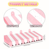 2 Pieces Circus Awnings Decoration, 3D Carnival Tent Striped Awning Wall Decorations For Carnival Circus Theme Party, Carnival Stand, Party Favors Supplies