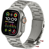 No Tool Needed Bands Compatible with Apple Watch Band 49mm 46mm 45mm 44mm 42mm for Women Men, Stainless Steel Metal Strap Designed for iWatch Ultra