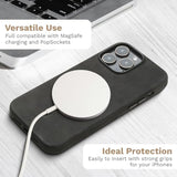 Compatible With Iphone 14 Pro Leather Case - Slim Fit-Precision Crafted Premium Phone Cover - Anti Slip - Protects Your Phone With Anti Scratch Microfiber Lining - Black