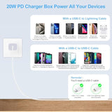 Samsung Fast Charger Block Usb C Box For Galaxy A16 A15 5G/A14/A54/S24/S21Fe/A13/A53/A03S/A23/A24/Z Fold6/S23/S22,Iphone 16/15 Pro Max/14/13/X,Pixel 9Pro/8A/7,20W Wall Charger Plug Usb C Charger Brick