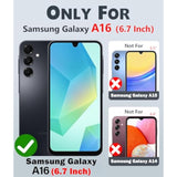 For Samsung Galaxy A16 5G Case With 2X Screen Protector, Magnetic Military Grade Shockproof Case Translucent Back Slim Rugged Bumper Cover For Galaxy A16 5G Phone Case-6.7 Inch, Blue