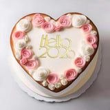Golden Acrylic Hello 2026 Cake Topper for New Year’s Eve Party Decor