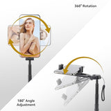 18" Selfie Stick with Wireless Remote, Extendable Selfie Telescopic Stick with Bluetooth Remote, Portable Phone tripods for Live Streaming, Video
