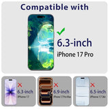 2 Pack Screen Protector for iPhone 17 Pro 6.3 Inch with 2 Pack Camera Lens Protector, 9H Tempered Glass, Anti Scratch, Bubble Free