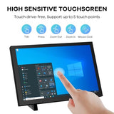 10.1" Ips Lcd Capacitive Touchscreen Monitor Hdmi Display 1280X800 For Raspberry Pi 5/4/3B+ Xbox Ps4 Windows 7/8/10