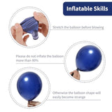 129pcs Navy Blue Balloon Kit Different Sizes for Birthday Graduation Baby Shower Wedding