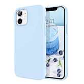 For Iphone 12 Case, Iphone 12 Pro Case Liquid Silicone Soft Gel Rubber Microfiber Lining Cushion Protective Cover Compatible With Iphone 12/12 Pro 5G -6.1 Inch, Light Blue