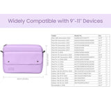 9-11 Inch Tablet Sleeve Bag With Shoulder Strap Fits Ipad 11-Inch A16 2025, Ipad 10Th Gen. 10.9", Ipad Gen. 10.2", Ipad Air 11/5Th/4Th Gen. 10.9", Galaxy Tab A9 Plus 11", Purple