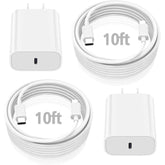 10Ft Ipad Charger Cord, 20W Usb C Fast Charger With Long Charging Cable For Ipad Pro 13/12.9/11 Inch, Ipad 10Th Generation, Ipad A16 11Th Generation, Ipad Air 13/11 Inch/5Th/4Th, Ipad Mini 6/7Th
