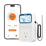Plug In Thermostat Wifi 1800W 15A Heating Cooling Timer Countdown Mode