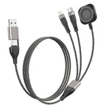 Upgraded 3 in 2 USB C Multi Charging Cable for Apple Watch for iPhone 16 Fast Charger