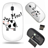 Wireless Computer Laptop Mouse Portable Optical Mouse With Nano Usb Receiver Cow Design