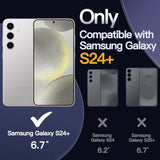 JETech 5 in 1 Case for Samsung Galaxy S24+ / S24 Plus 5G with 2-Pack Each Tempered Glass Screen Protector and Camera Lens Protector, Non-Yellowing Shockproof Bumper Phone Cover (Clear)