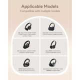 Headphone Case Soft For Jbl Tune 510Bt/520Bt/500Bt/720Bt/Sony Wh-Ch520/510/720/710/Beribes/Soundcore Q20/30/Tozo/Kvidio/Jlab/Bose, Ultra-Thin Headphones Case Bag Travel Carrying Universal (Beige)