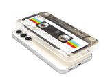 Case for Galaxy S23 FE with Reinforced Corners TPU Soft Bumper Retro Cassette Tape Case Compatible with Galaxy S23 FE