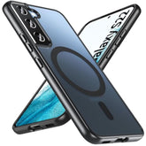 For Samsung Galaxy S22 Case,Magnetic S22 Phone Case Compatible With Magsafe, Military-Grade Protection Translucent Matte Back Cover Slim Rugged Cover Shockproof Case For Galaxy S22,Black