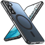 For Samsung Galaxy S22 Case,Magnetic S22 Phone Case Compatible With Magsafe, Military-Grade Protection Translucent Matte Back Cover Slim Rugged Cover Shockproof Case For Galaxy S22,Black