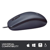B100 Wired Mouse For Computer And Laptop, Usb Corded Mouse, Right Or Left Hand Use - Black