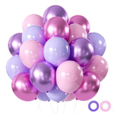 Pink & Purple Latex Balloons: Party Decor, Baby Shower, Birthday (50pcs, 12")