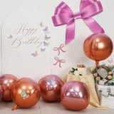 6Pcs Gradient Orange Foil Balloons 22 Inch Large Metallic Mylar Party Decorations