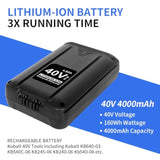 40V 4Ah Battery Replacement For Kobalt 40V Battery For Kobalt Kb640-03 Kb540C-06 Kb245-06 Kb240-06 Kb540-06,Rechargeable Lithium Ion Battery For Cordless Power Tools