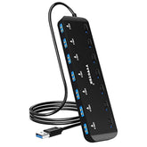 Usb Hub 3.0 Splitter, 7-Port Usb Extender For Laptop, Usb Multiport Expander A