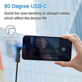 (2-Pack) 90 Degree Usb C Type C Male To Female Adapter, Right & Left Angled 90 Degree Usb-C Usb 3.1 Type-C Male To Female Extension Adapter For Laptop & Tablet & Mobile Phone