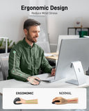 Ergonomic Mouse Wireless, Adjustable Dpi Vertical Mouse 1000/1200/1600 With 6 Buttons, Rechargeable Ergo Mice, Medium To Large Sized Hands, 2.4Ghz Usb Receiver For Computer, Laptop, Pc