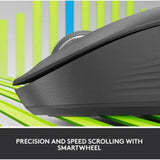 Logitech - Signature M550 L Full Size Bluetooth Ambidextrous Mouse With Silent Clicks - Wireless - Graphite (Renewed)