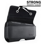 Universal Cell Phone Belt Holder Case with Clip for iPhone 17, 17 Pro, 16 Pro, 16e, 15, 15 Pro, 14, 13, 12, 11, Xs, 10, X, XR - Black
