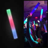 100 Pc 18 Inch Multicolor LED Foam Sticks with 3 Modes for Parties and Weddings