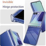 For Samsung Galaxy Z Flip 7 Case,With Privacy Screen Protector & Hinge Protection,Anti-Yellowing, Anti-Fingerprint,Hard Pc Ultra-Durable Case For Samsung Z Flip 7,Clear