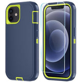 Compatible With Iphone 12/Iphone 12 Pro Case With Hd Screen Protector, Heavy Duty Shockproof & Dustproof & Dropproof 3-Layer Cover Phone Case (Darkbluegreen)