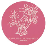 Pink Christian Mouse Pad,Bible Round Mouse Pad,Trendy Non-Slip Rubber Base Mousepads For Home Office Dorm Desk Decor,Teen Girl Women Gifts,8.7 X 8.7 Inch