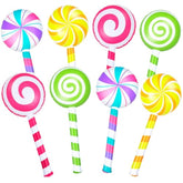 8 Pcs Large Inflatable Lollipop 29.53 Inch Candy Birthday Party Decorations Inflatable Giant Lollipop Prop Candy Shape Balloons For Themed Party Favors(Classic)