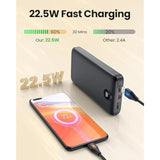 Portable Charger Power Bank 27000Mah, 22.5W Fast Charging Usb C Battery Pack, 3 Outputs & 2 Inputs, Led Display, External Battery Bank For Iphone, Samsung, Android Cell Phone Etc
