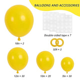 87Pcs Yellow Balloons Different Sizes 18 12 10 5 Inches For Garland Ar
