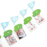 Golf 12 Monthly Photo Banner - Hole In One Monthly Photo Banner,Newborn To 12 Months Banner,Baby'S First Year Golf Themed Birthday(Blue)