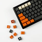 Carbon Miami Pbt Double Shot Shine Through Ansi Backlit Keycaps For Mx Mechanical Keyboard Melody 96 Kbd75 68 61 87 104(Only Keycap) (Reversed Carbon)