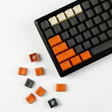 Carbon Miami Pbt Double Shot Shine Through Ansi Backlit Keycaps For Mx Mechanical Keyboard Melody 96 Kbd75 68 61 87 104(Only Keycap) (Reversed Carbon)