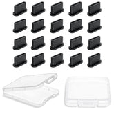 20pcs USB-C Silicone Dust Plugs with Case for iPhone 15/16 and Galaxy Pixel