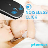 Wireless Mouse, Rechargeable 2.4G Wireless Mouse With Silent Optical Click, Usb Receiver And Type-C Adapter, 3 (1000/1200/1600) Adjustable Dpi For Computer, Laptop, Pc, Mac