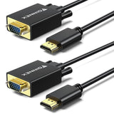 Hdmi To Vga Cable 6.6 Ft, Hdmi To Vga Adapter Cord Male To Male Uni-Directiona