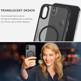 For Iphone X Case, Iphone Xs Phone Case Compatible With Magsafe Wireless Charging Translucent Matte Back Slim Shockproof Anti-Scratch Anti-Yellow Protective Magnetic For Iphone X/Xs Case, Black