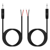 3.5Mm 1/8" To Speaker Wire, 2-Pack 6Ft Ts Mono 3.5Mm Male Jack To Bare Wire Pigtail Connector Adapter Repair Audio Cable For Speaker, Trigger Cable