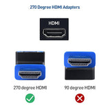 Cable Matters 2-Pack 270 Degree Angle Male to Female 8K HDMI Adapters (8K Righ