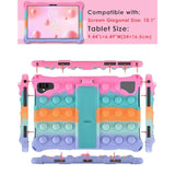 Silicone Case For Vastking Kingpad K10 Pro Tablet, With Stylus Pen And Shoulder Strap, Soft Multiangle Protective Cover For Byybuo 10.1 Inch Tablet With Pen Holder, Dazzling Pink