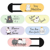 Cute Cat Webcam Cover Slide - Perfect Gifts for Cat Lovers & Moms (Large)