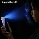 3 Pcs Anti-Blue Privacy Tempered Glass For Iphone 16 Pro/Iphone 17 Anti-Spy Screen Protector Anti-Peeping Film 6.3 Inch Blue